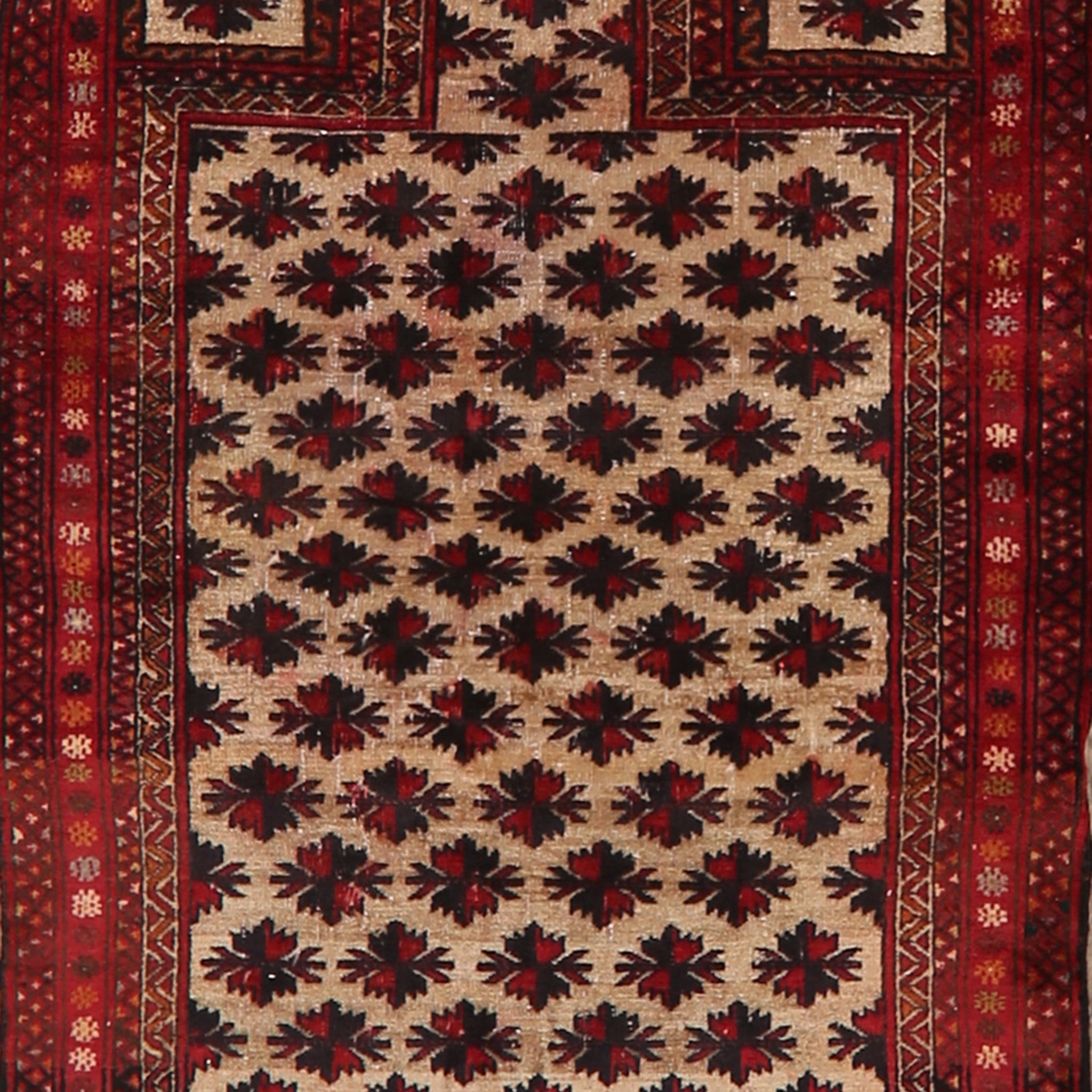 Antique Geometric Balouch Oriental Area Rug 3x5