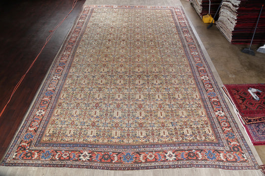 Antique Pre-1900 Sultanabad Persian Rug 13x22 Large