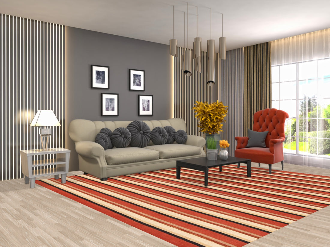 All-Over Gabbeh Modern Area Rug 9x10