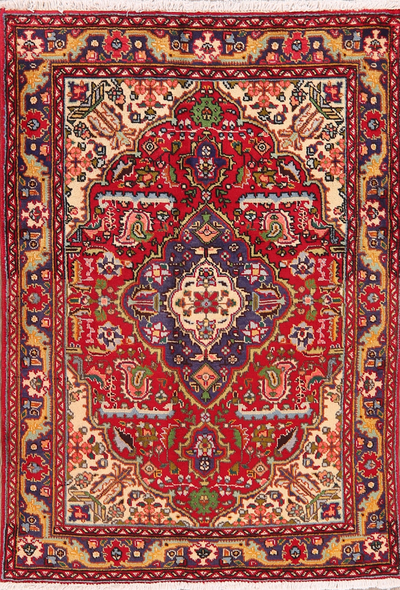 Geometric Tabriz Persian Area Rug 3x5