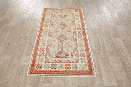 Geometric Anatolian Turkish Area Rug 3x5