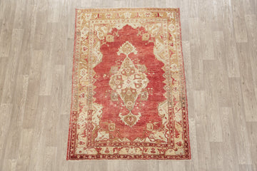 Muted Antique Look Oushak Turkish Area Rug 5x6