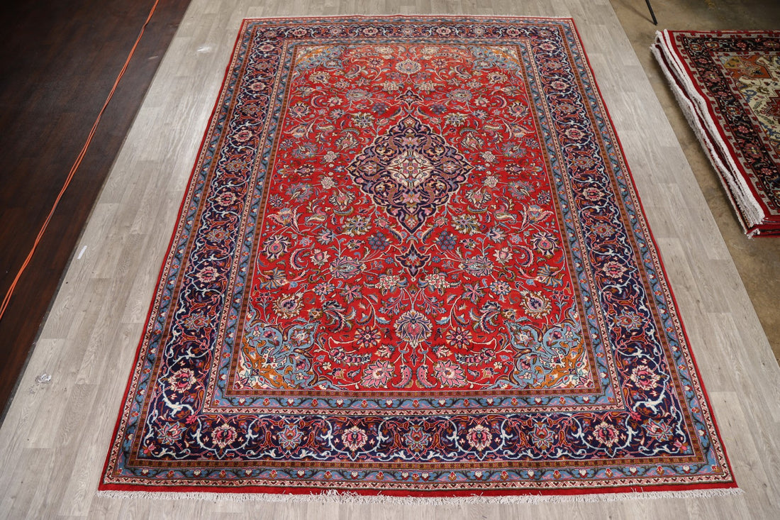 Floral Red Sarouk Persian Area Rug 10x13