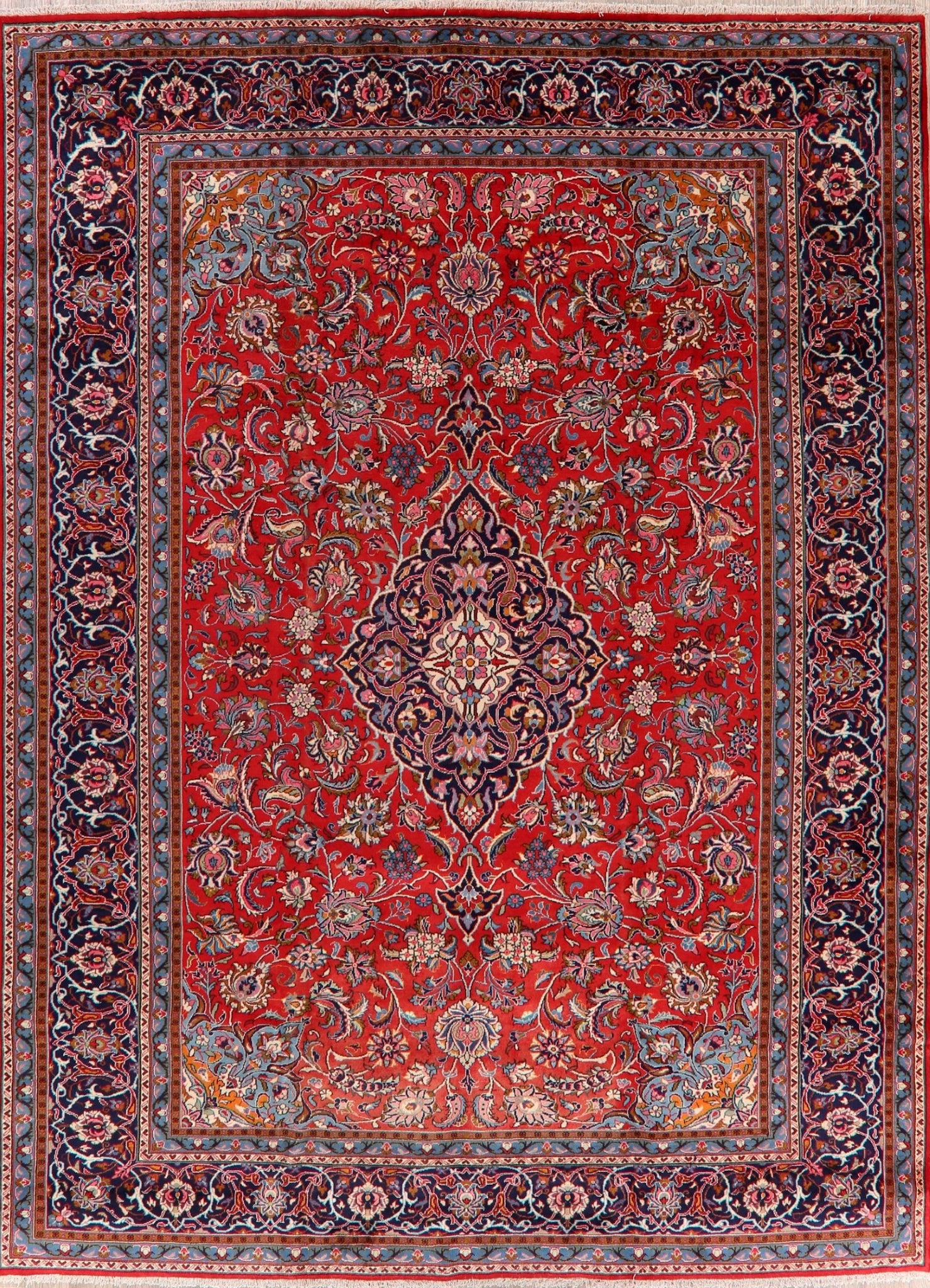 Floral Red Sarouk Persian Area Rug 10x13