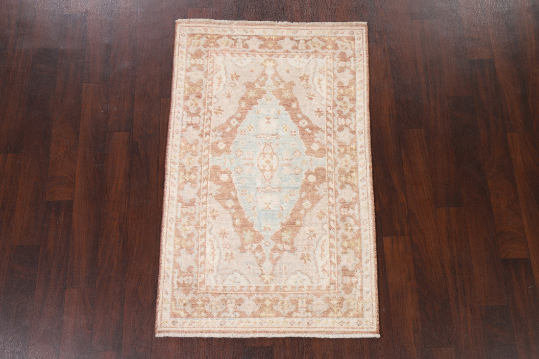 Vegetable Dye Muted Oushak Turkish Area Rug 3x5
