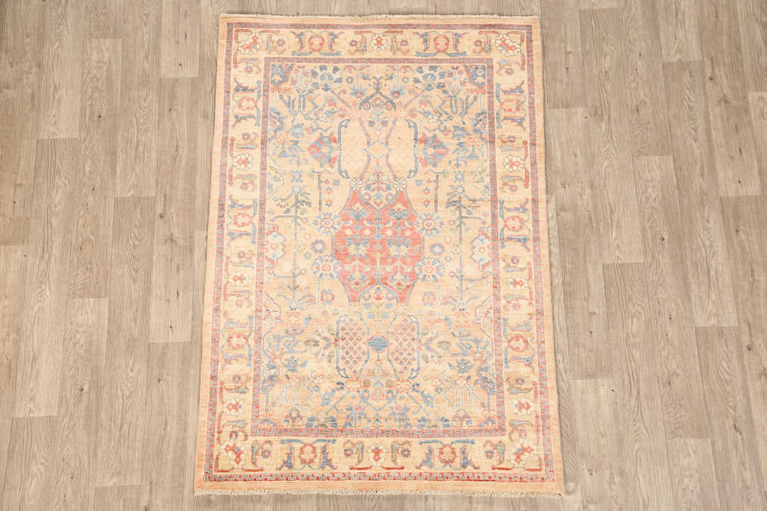 Vegetable Dye Sultanabad Ziegler Oriental Area Rug 4x6