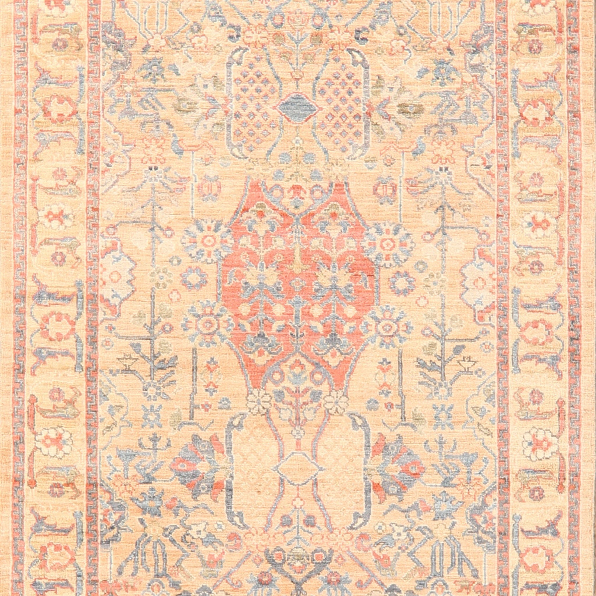 Vegetable Dye Sultanabad Ziegler Oriental Area Rug 4x6