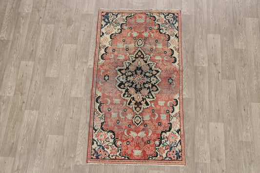 Antique Floral Mahal Persian Area Rug 3x6