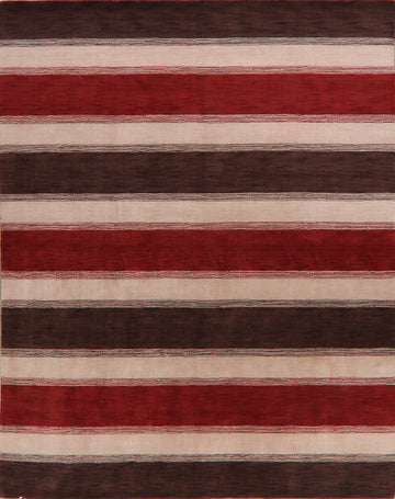 Contemporary Striped Gabbeh Oriental Area Rug 8x10