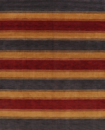 Contemporary Striped Gabbeh Oriental Area Rug 8x10