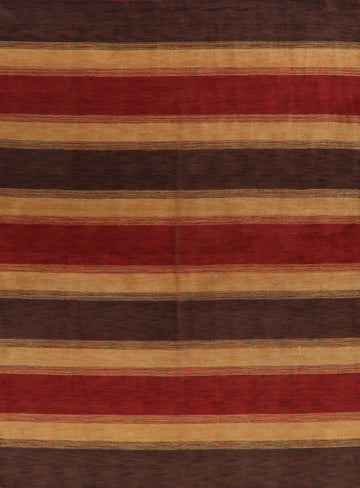 Modern Striped Gabbeh Oriental Area Rug 9x12