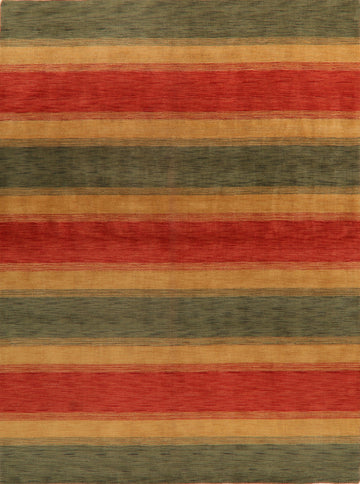 All-Over Striped Gabbeh Oriental Area Rug 9x12