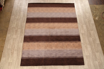 All-Over Striped Gabbeh Oriental Area Rug 8x10