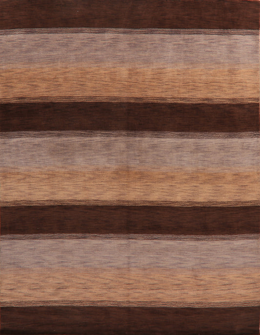 All-Over Striped Gabbeh Oriental Area Rug 8x10