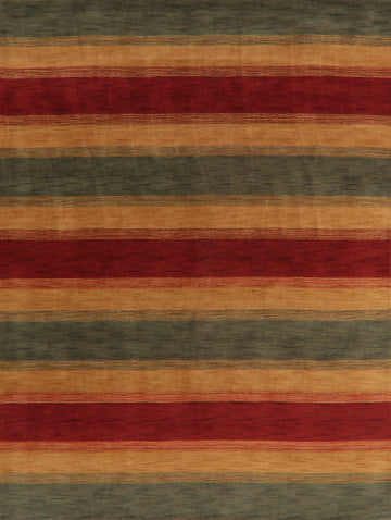 Stripe Gabbeh Contemporary Area Rug 8x10