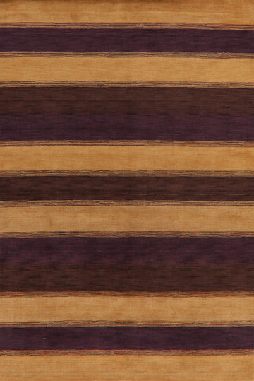 Stripe Gabbeh Modern Area Rug 6x9