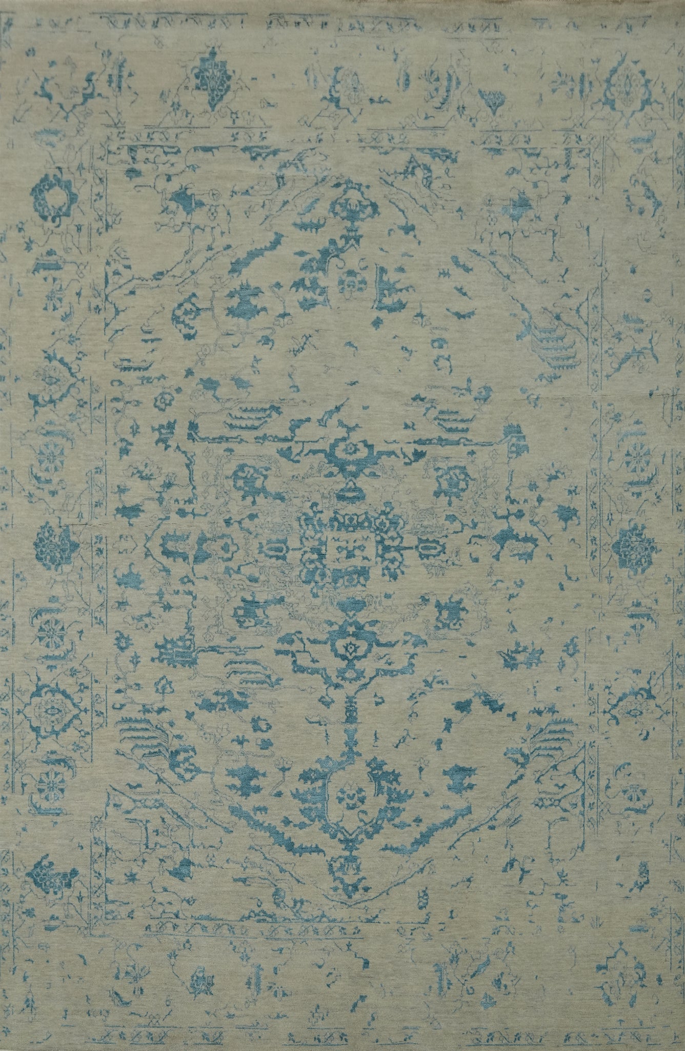 Wool & Silk Handmade Abstract Area Rug 9x12