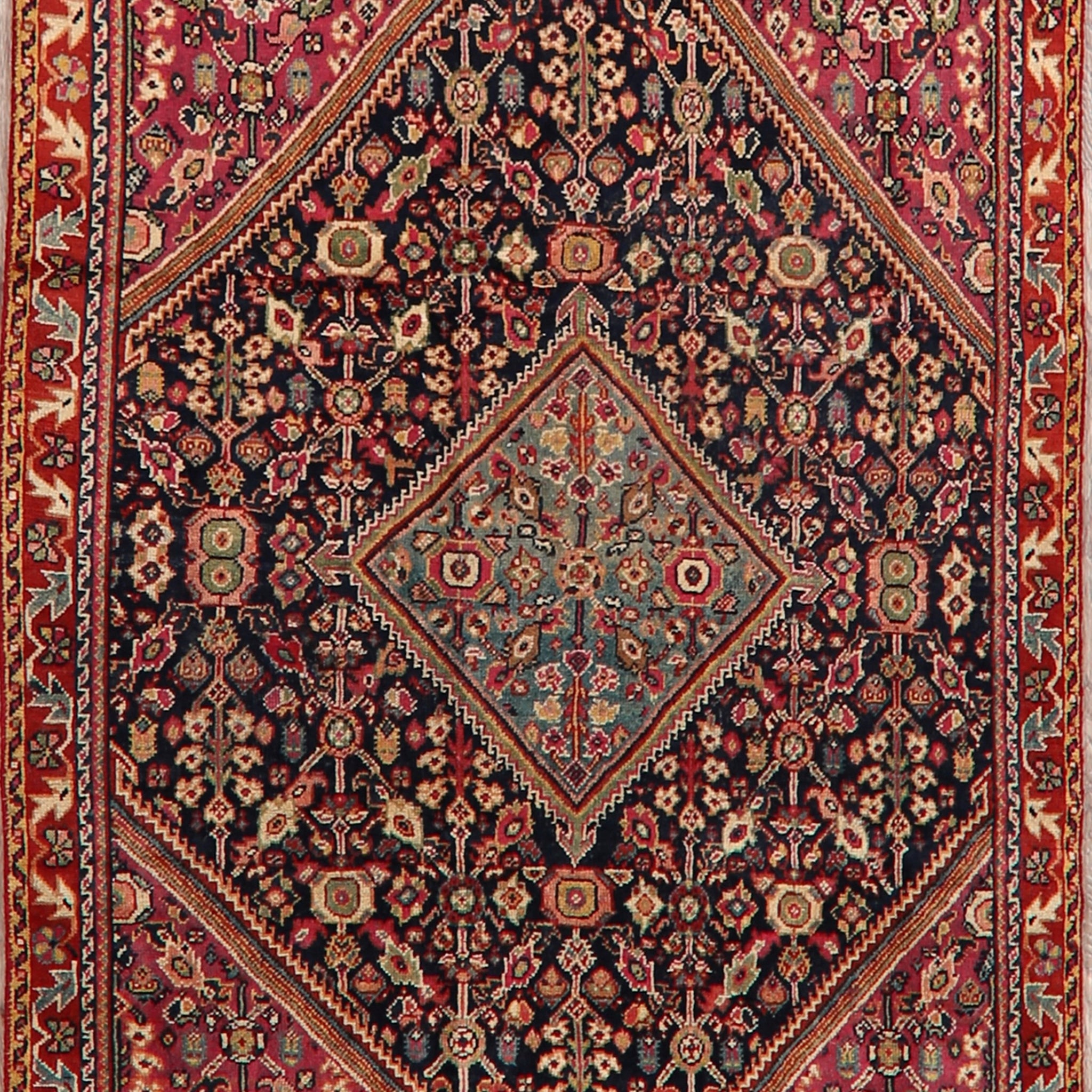 100% Vegetable Dye Antique Sultanabad Persian Area Rug 4x6