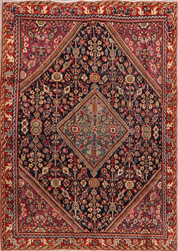 100% Vegetable Dye Antique Sultanabad Persian Area Rug 4x6