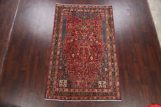 100% Vegetable Dye Red Kashkoli Persian Area Rug 5x8