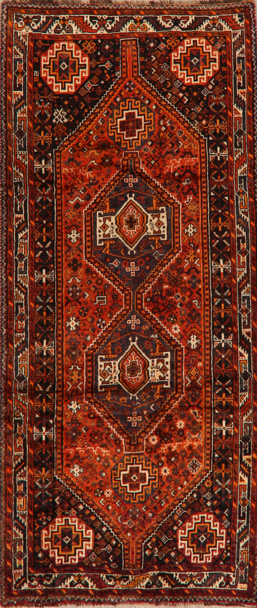 Vintage Tribal Geometric Lori Persian Area Rug 5x9