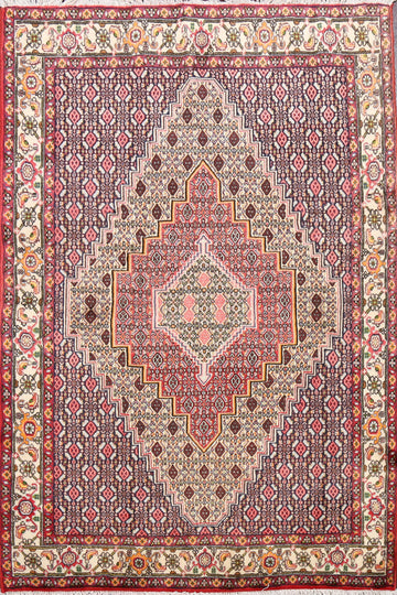 Geometric Bidjar Persian Area Rug 4x6