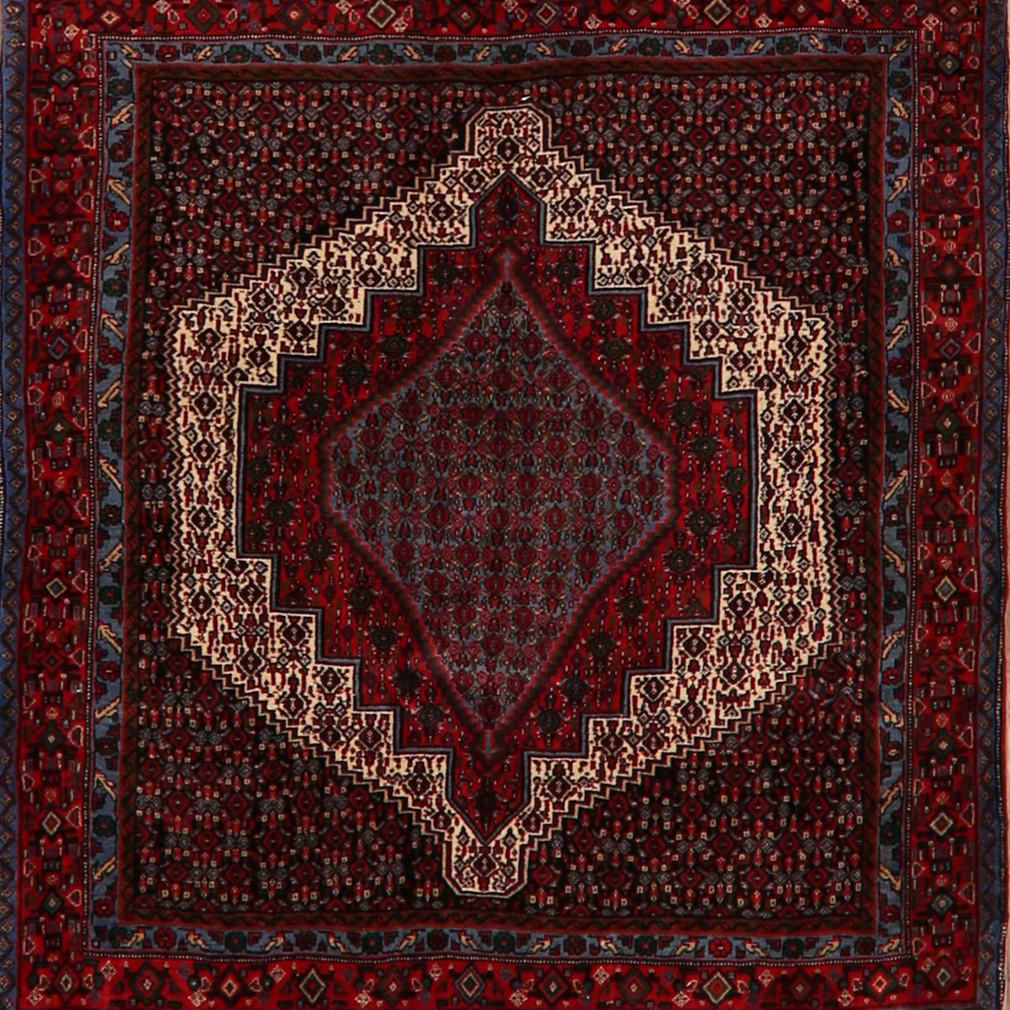 Geometric Bidjar Persian Area Rug 4x5