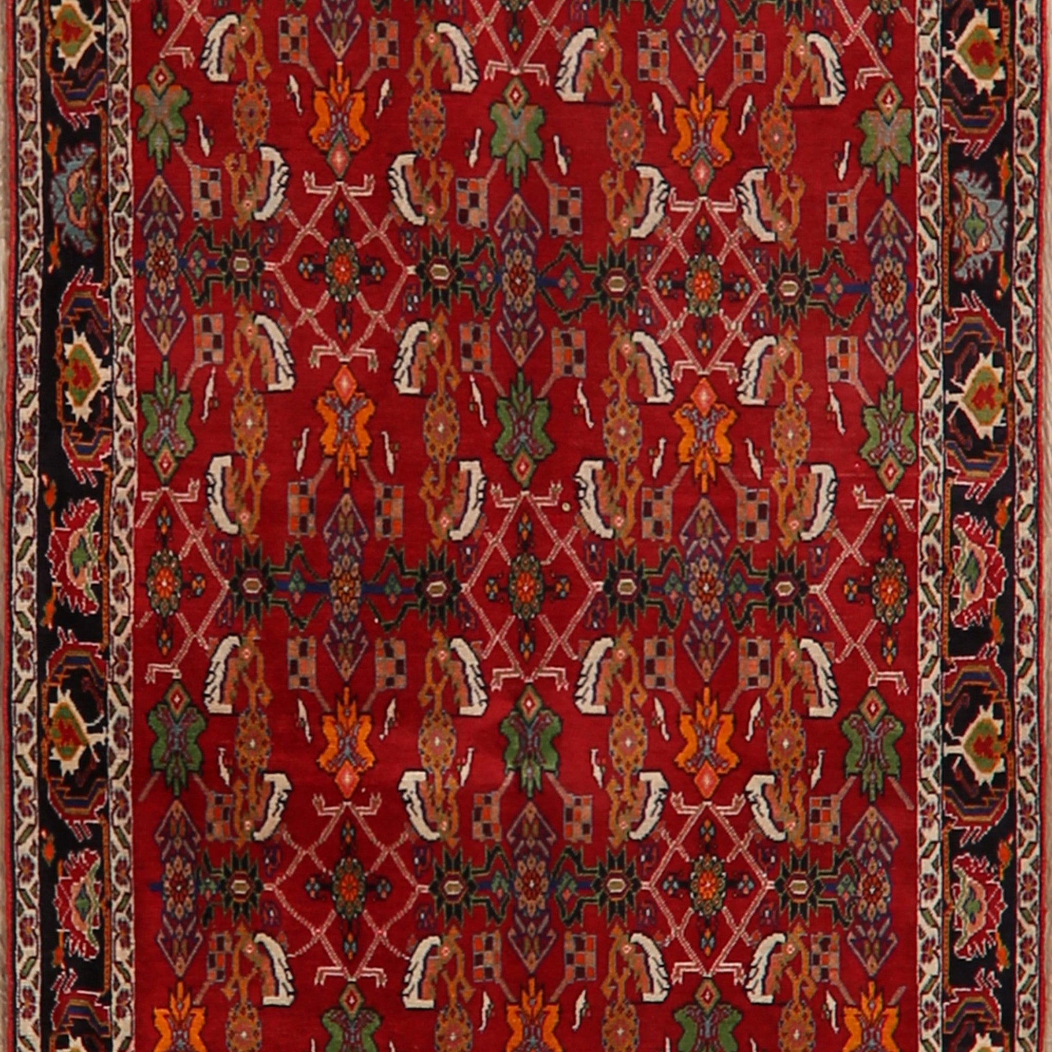 Vintage Vegetable Dye Kashkoli Persian Red Area Rug 3x5