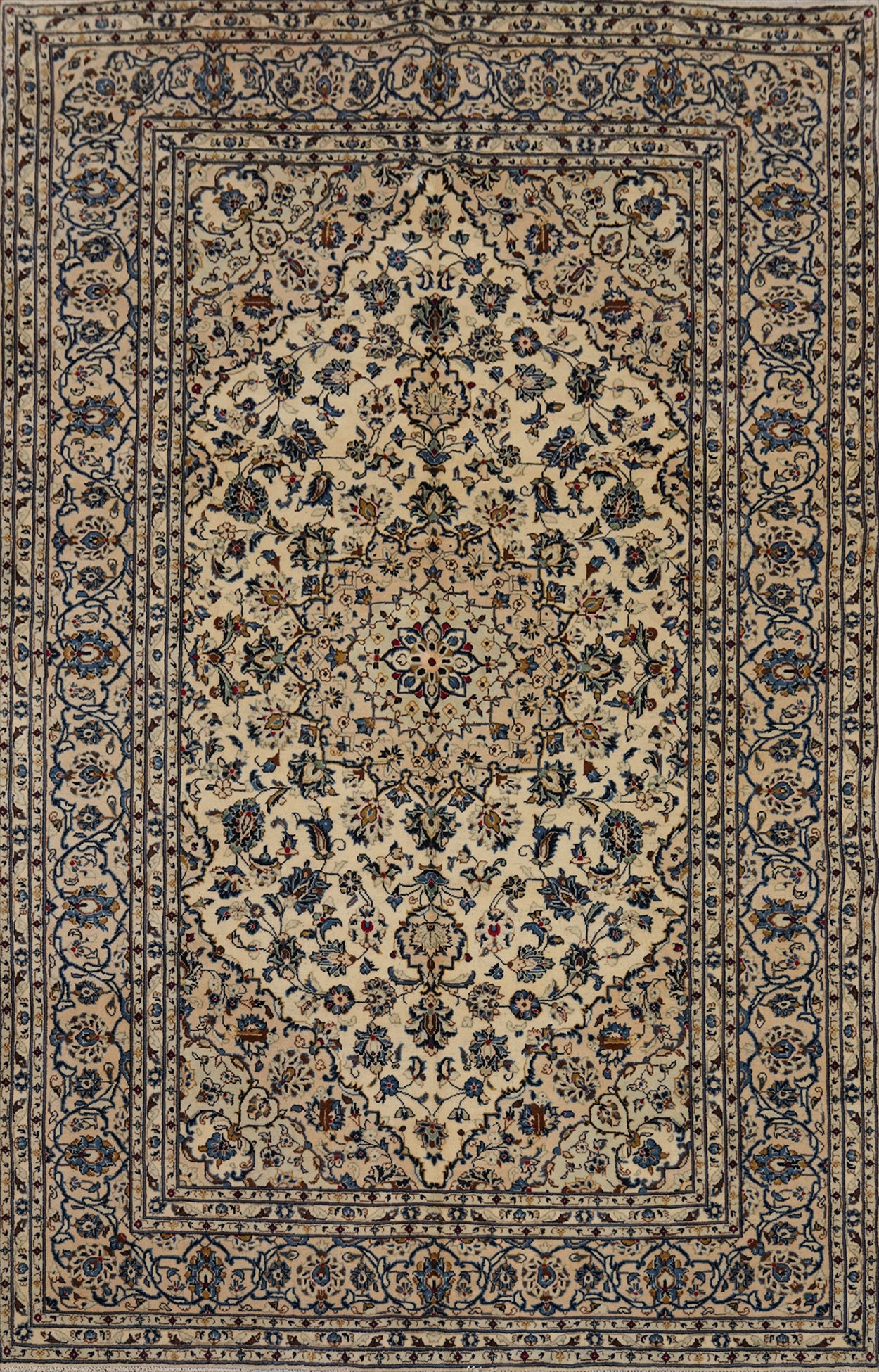 Traditional Floral Kashan Persian Area Rug 6x10