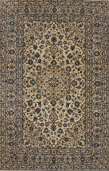 Traditional Floral Kashan Persian Area Rug 6x10