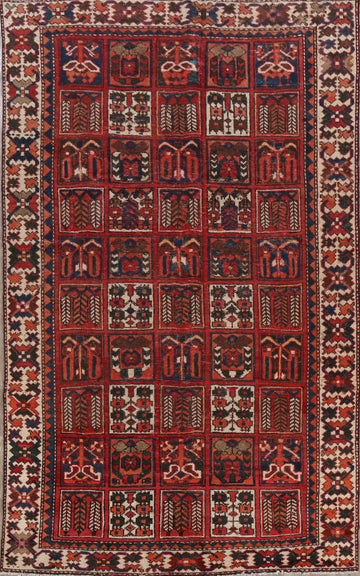 Antique Garden Design Bakhtiari Persian Area Rug 6x10