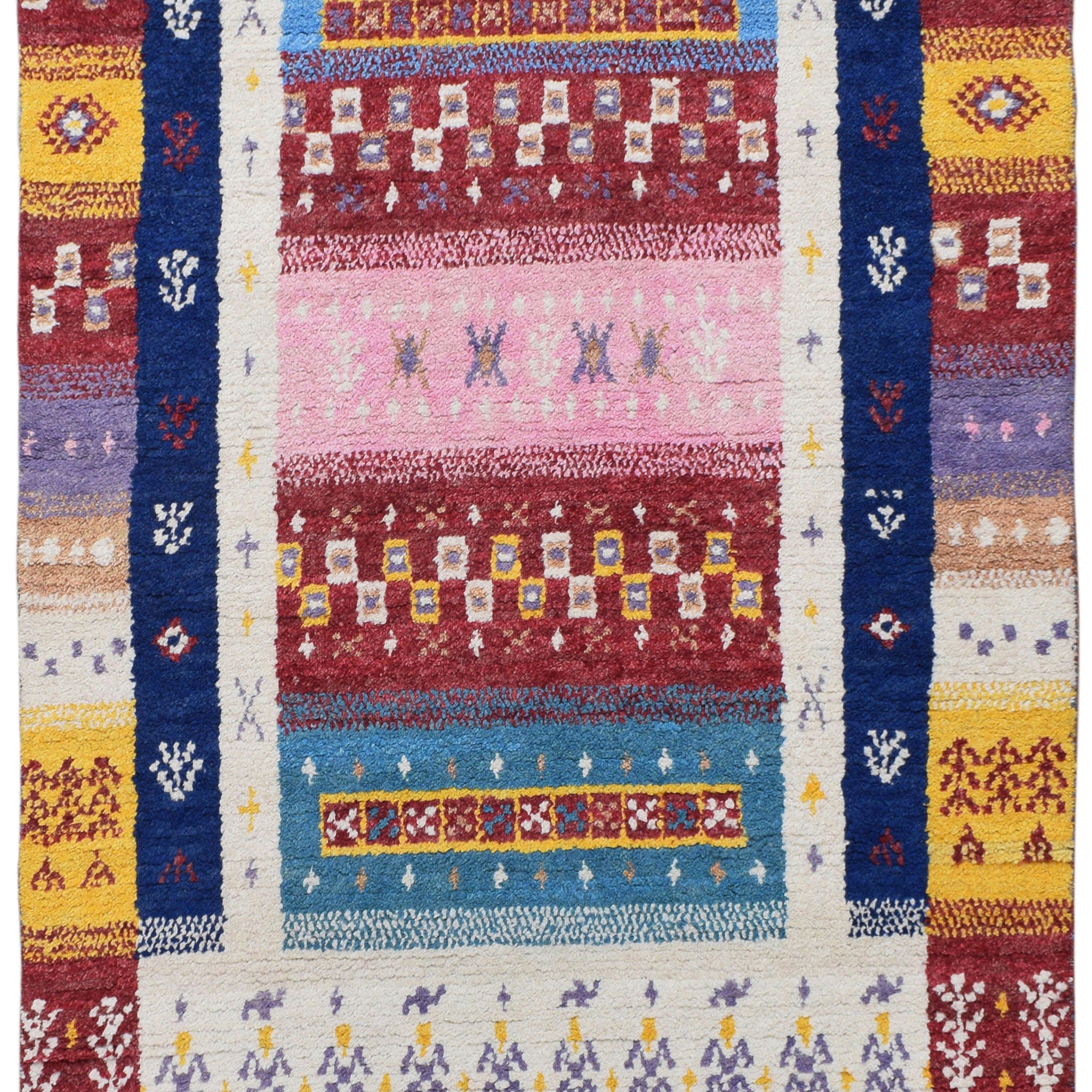 Tribal Patchwork Moroccan Area Rug 5x9