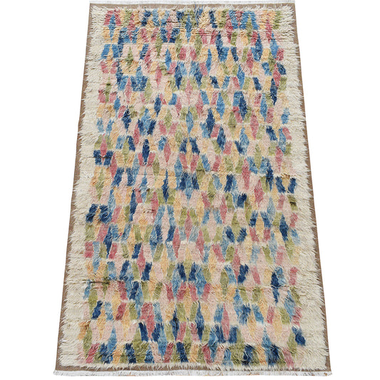 Modern Plush Shaggy Moroccan Area Rug 7x10