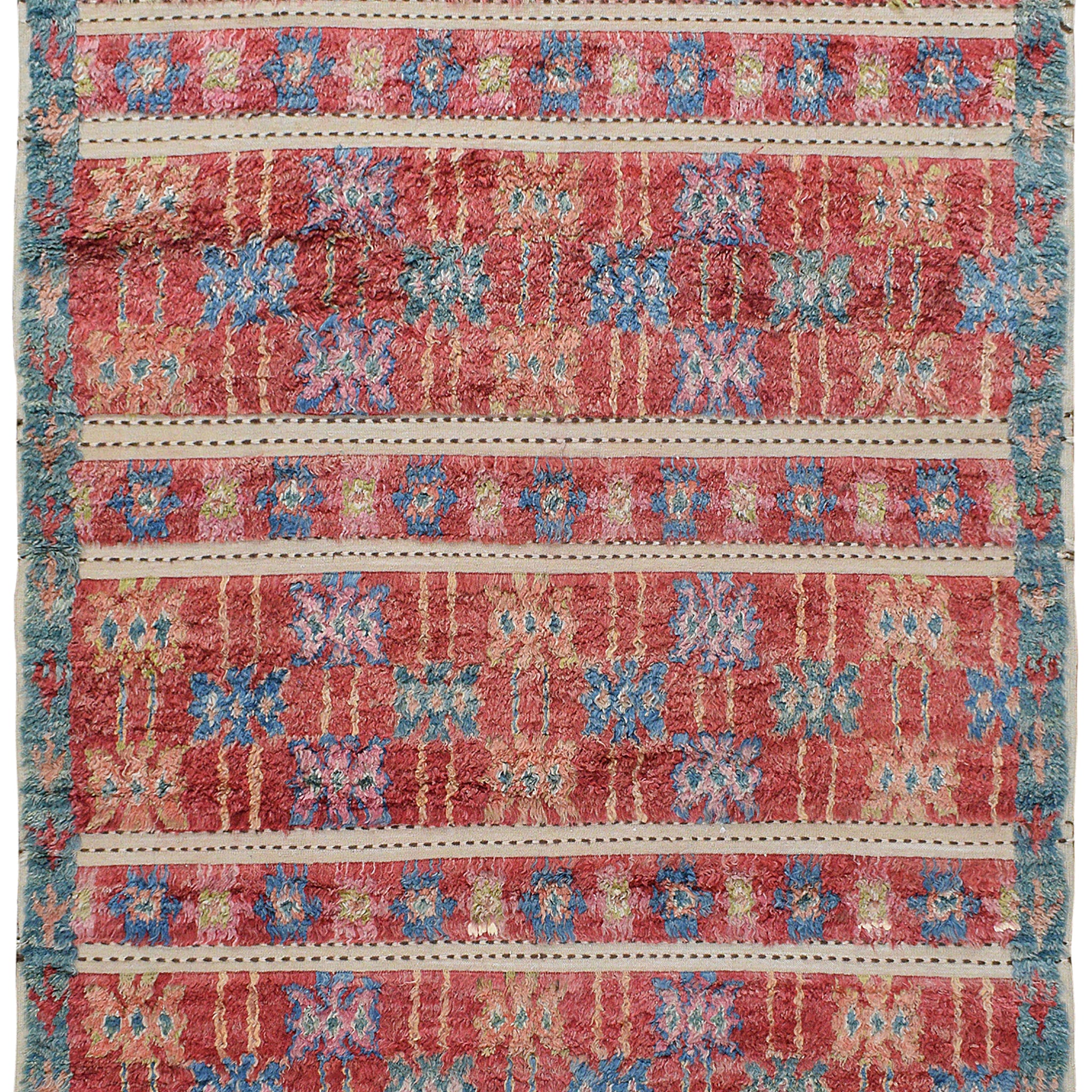 Geometric Plush Shaggy Moroccan Area Rug 6x10
