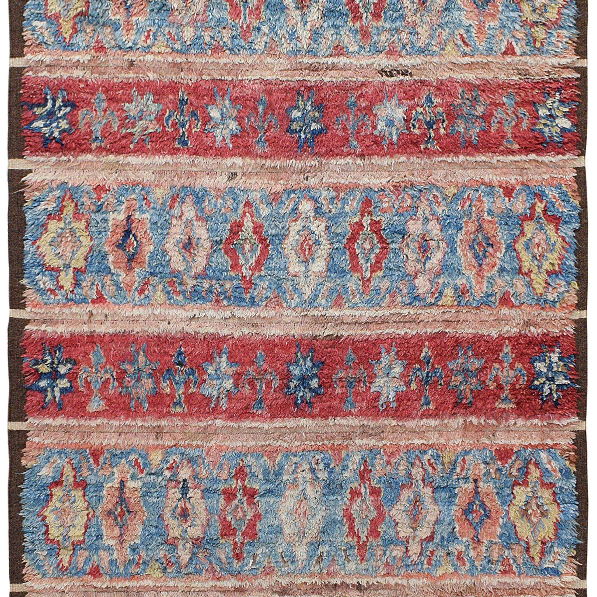 Geometric Plush Shaggy Moroccan Area Rug 5x8