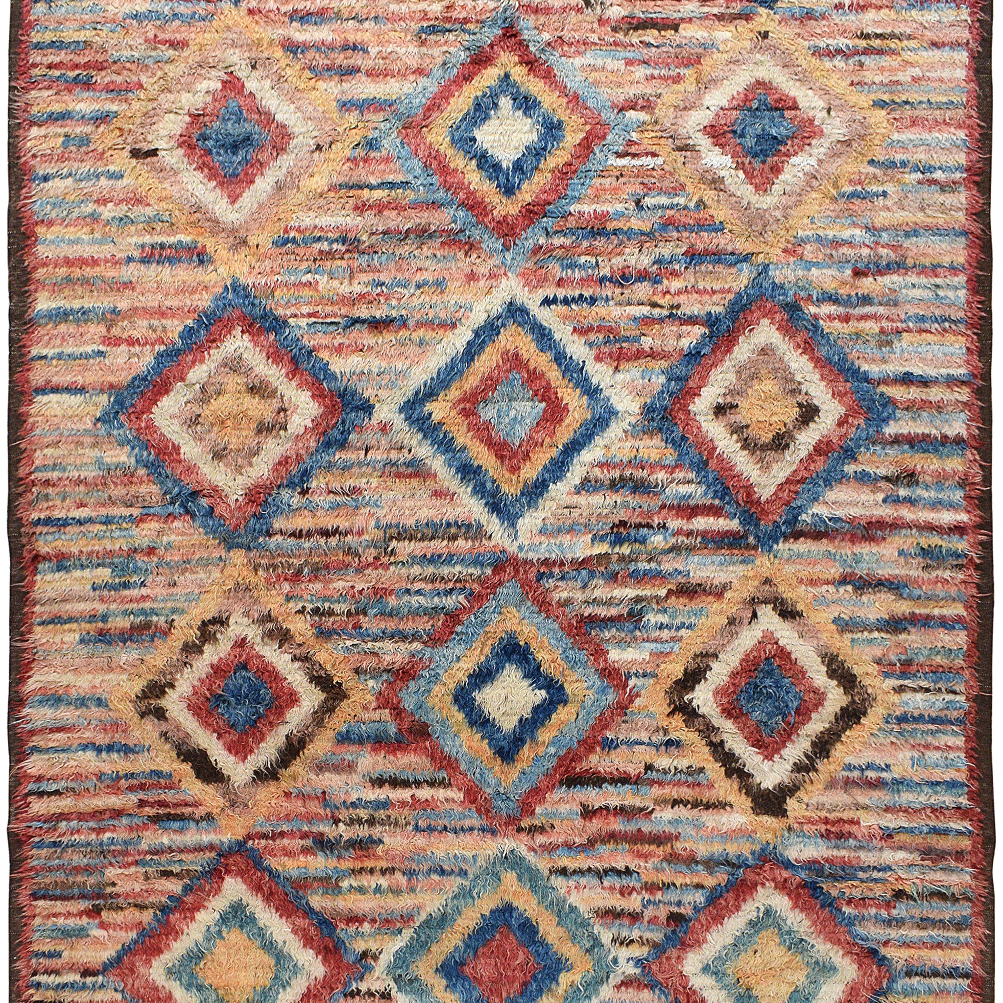 Modern Plush Shaggy Moroccan Area Rug 8x11