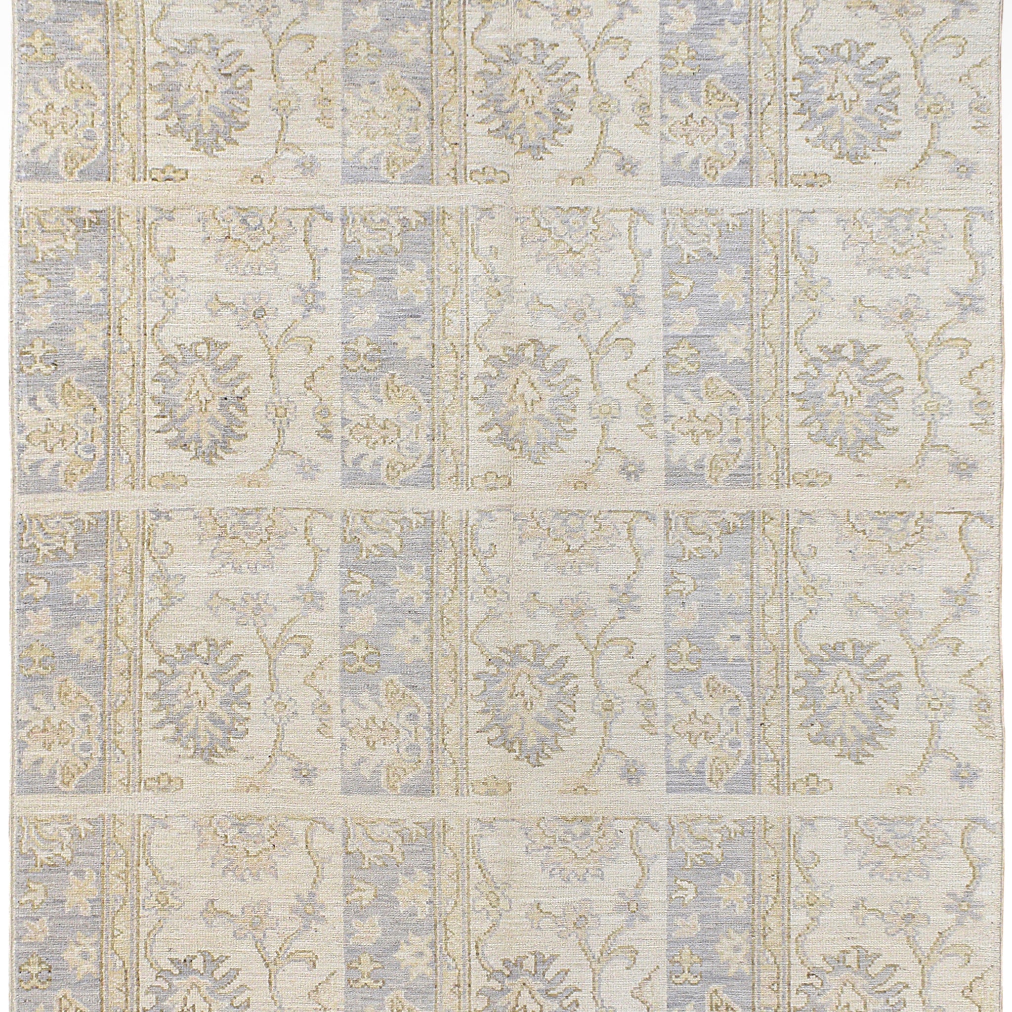 Muted Floral Oushak Turkish Area Rug 5x6