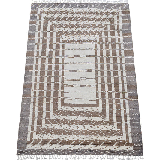 Tribal Ivory Moroccan Area Rug 8x10