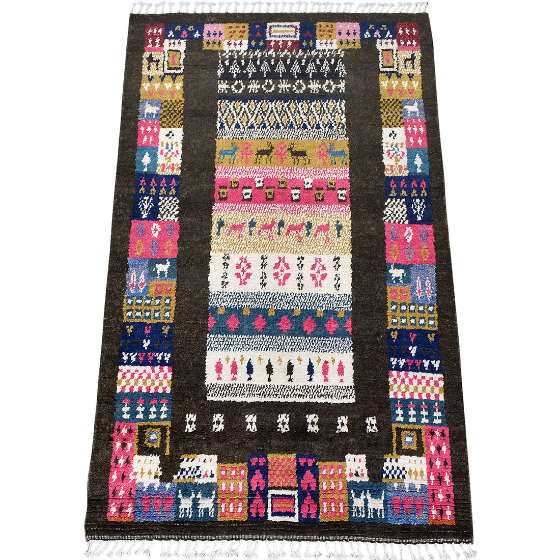 Tribal Moroccan Oriental Area Rug 5x8