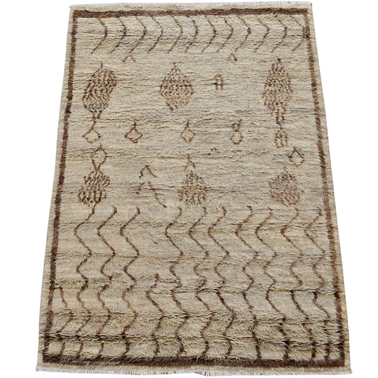 Thick Plush Tribal Shaggy Moroccan Oriental Area Rug 5x8