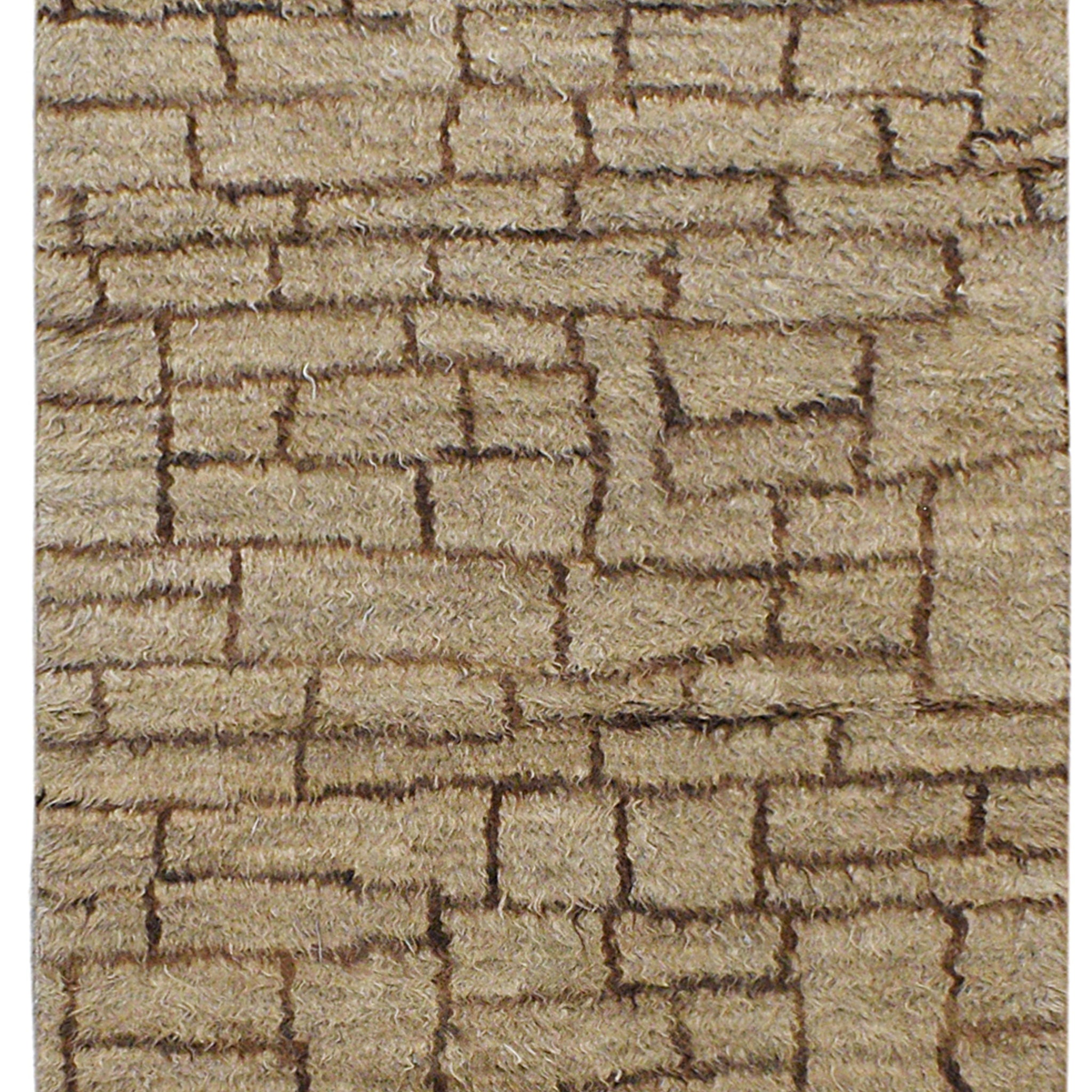 Modern Shaggy Moroccan Runner Rug 3x8