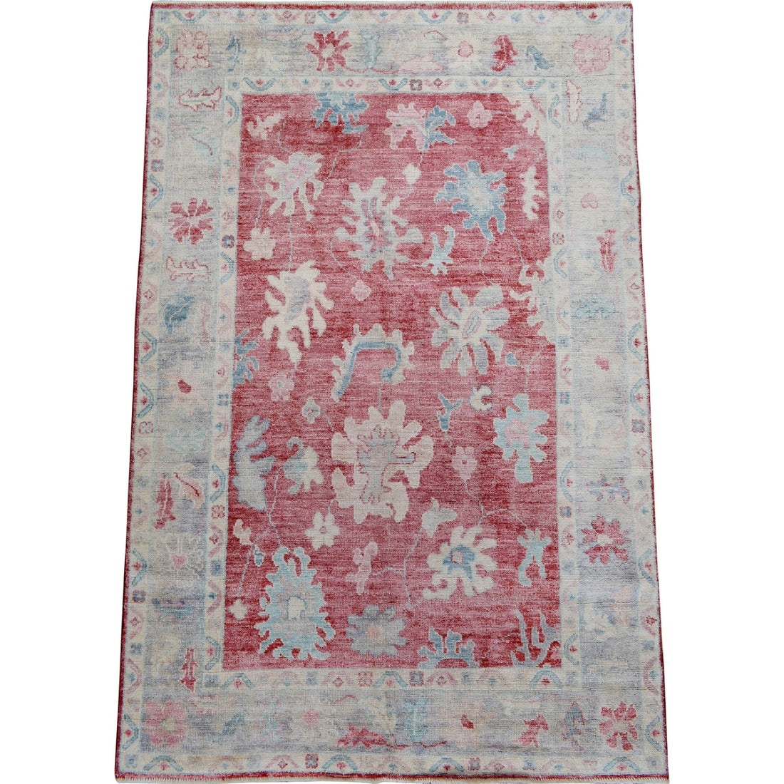 All-Over Vegetable Dye Oushak Turkish Area Rug 6x9