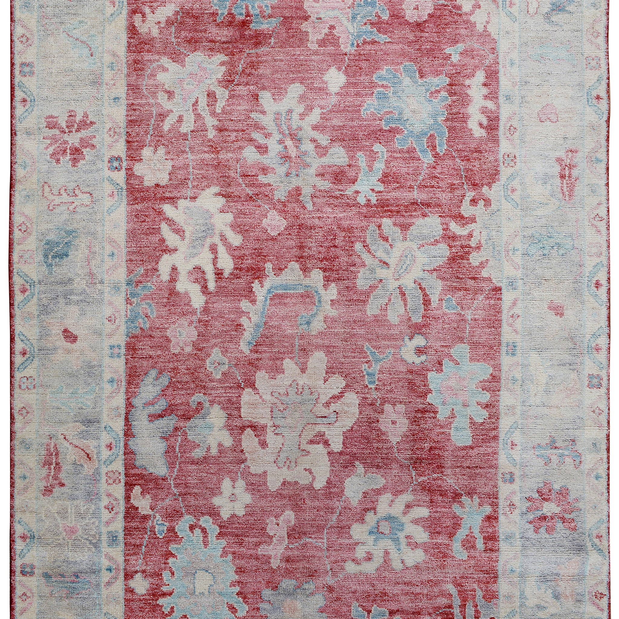 All-Over Vegetable Dye Oushak Turkish Area Rug 6x9
