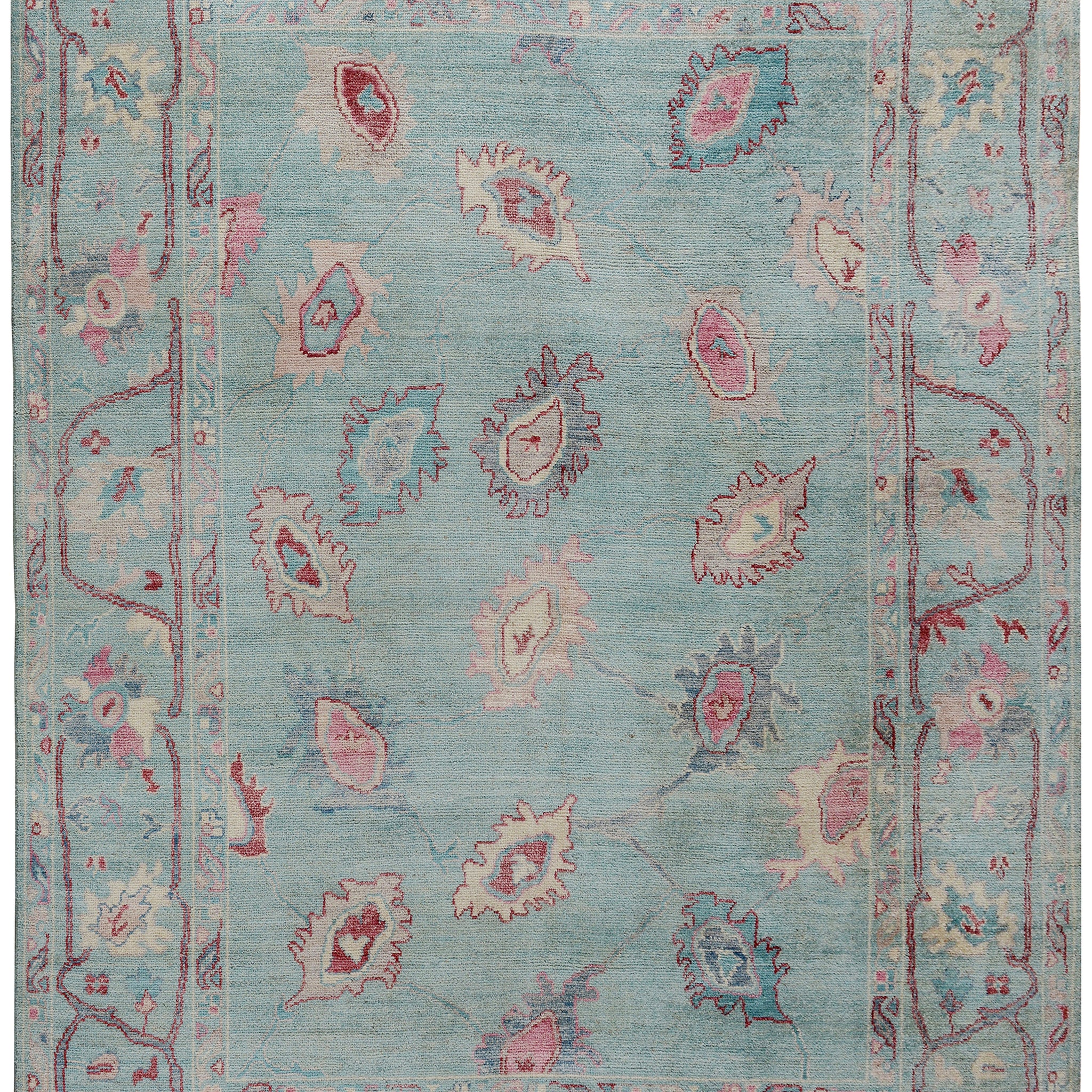 All-Over Oushak Vegetable Dye Turkish Area Rug 8x10