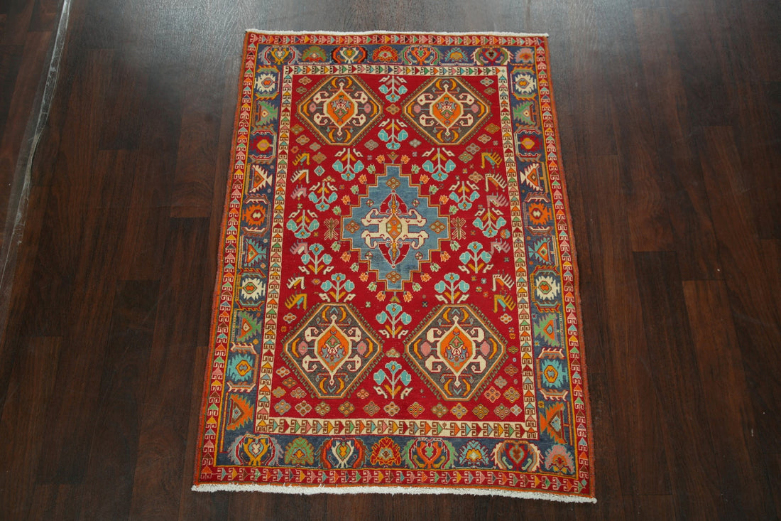 Vintage Vegetable Dye Kashkoli Nafar Persian Area Rug 3x5