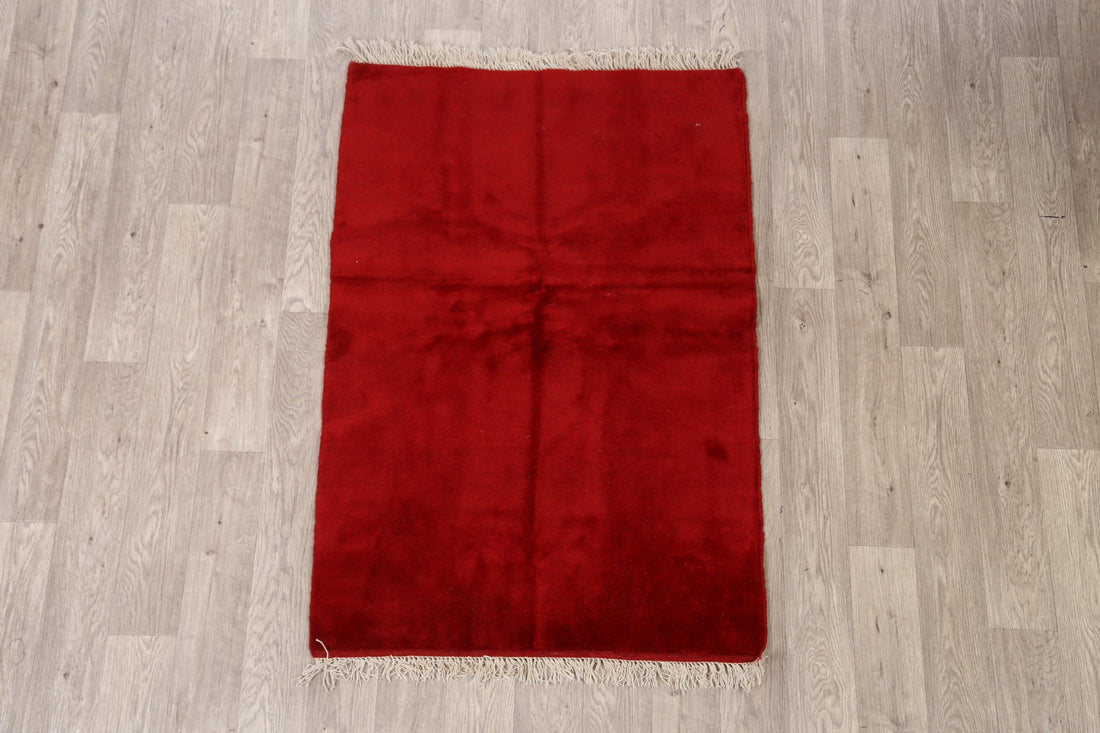 Modern Red Gabbeh Shiraz Persian Area Rug 3x5