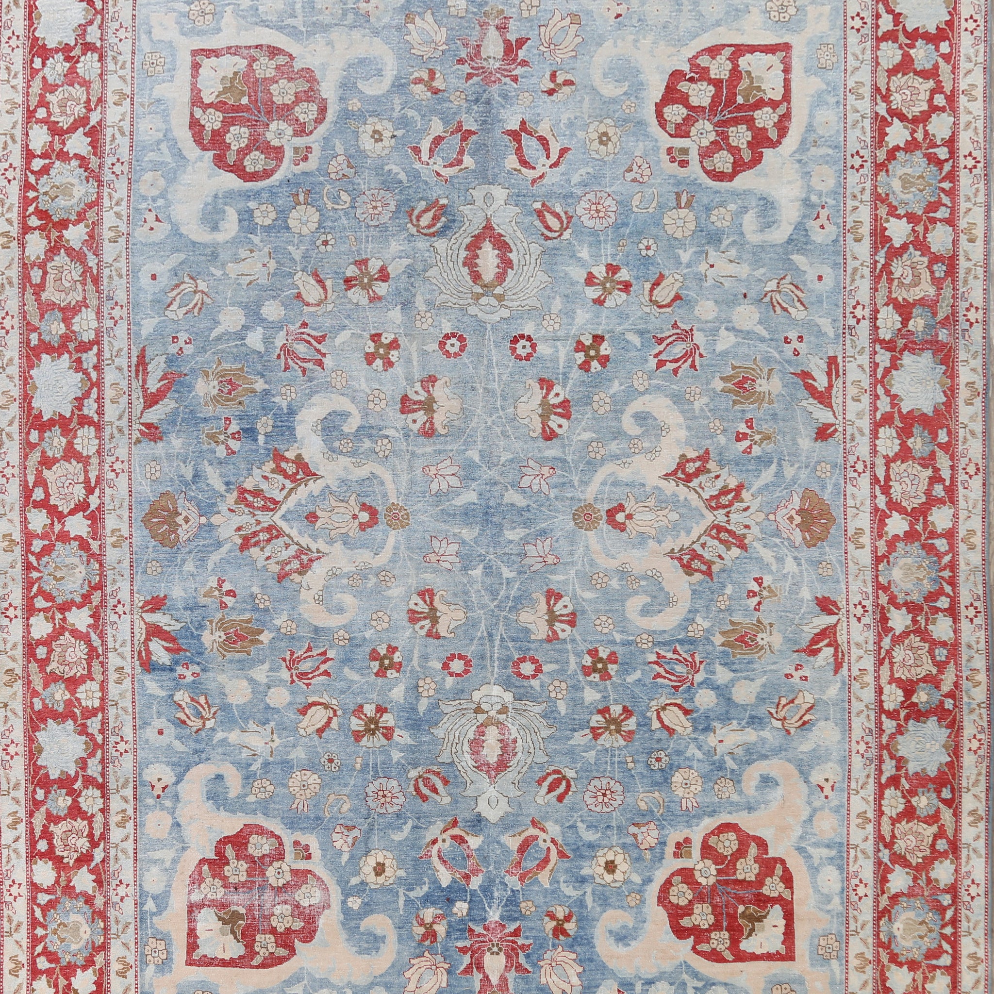 100% Vegetable Dye Antique Tabriz Persian Area Rug 9x12
