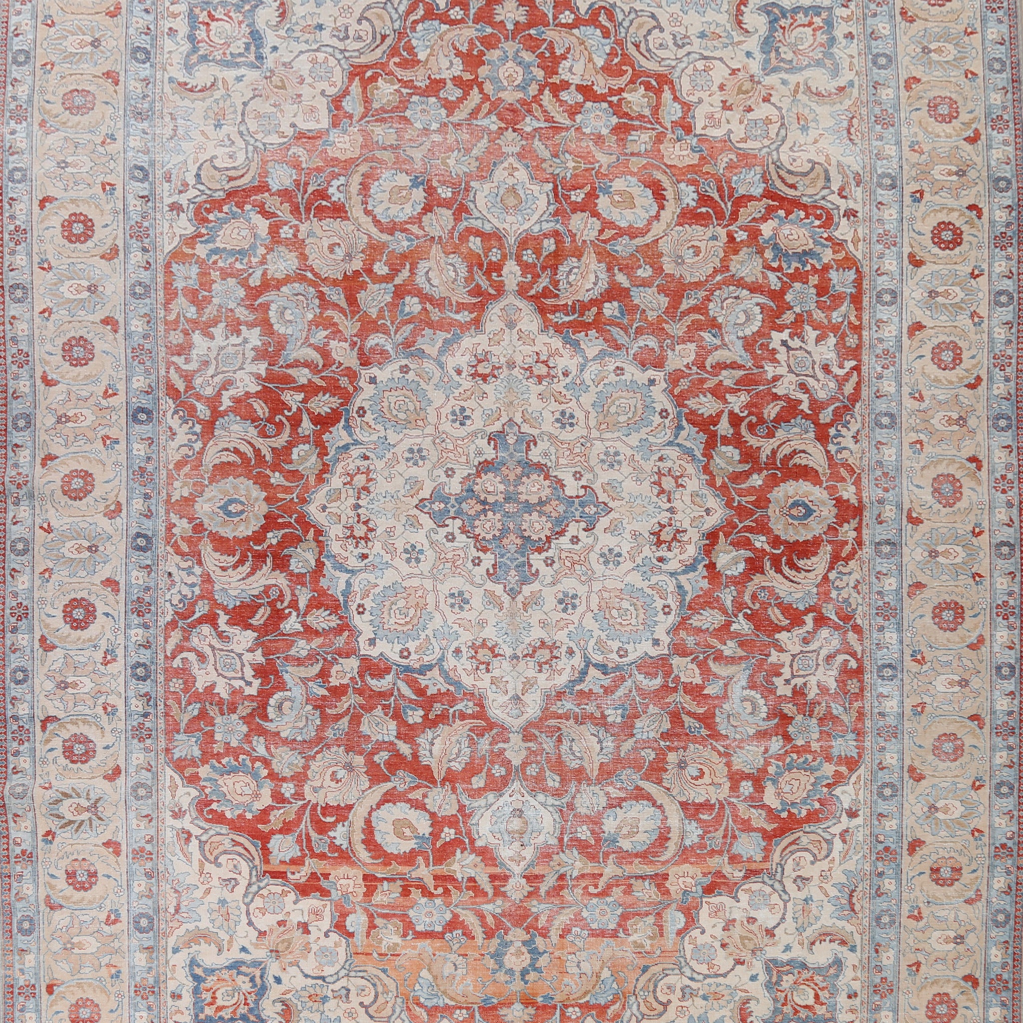 Antique Floral Tabriz Persian Area Rug 10x13