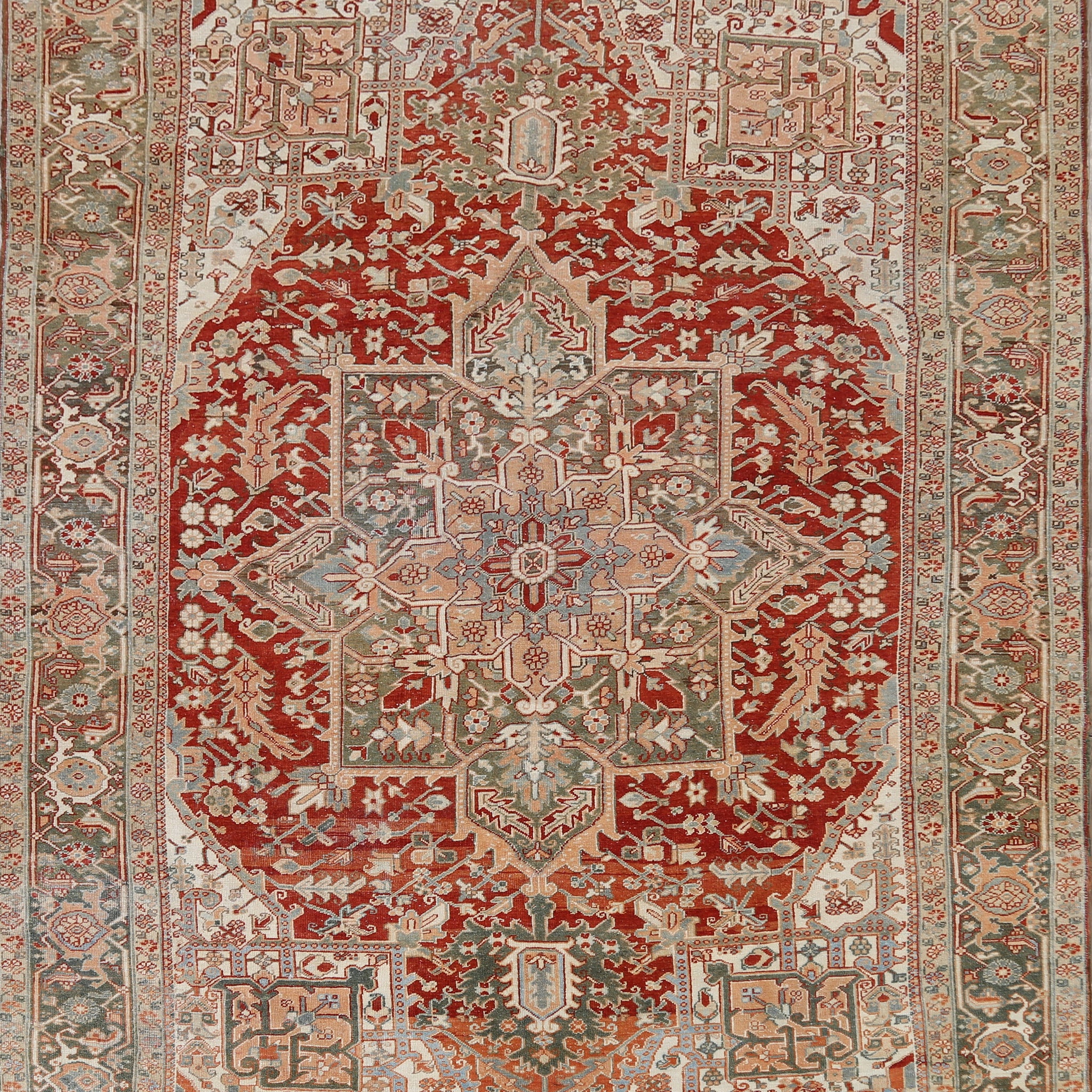 Geometric Heriz Persian Area Rug 8x11