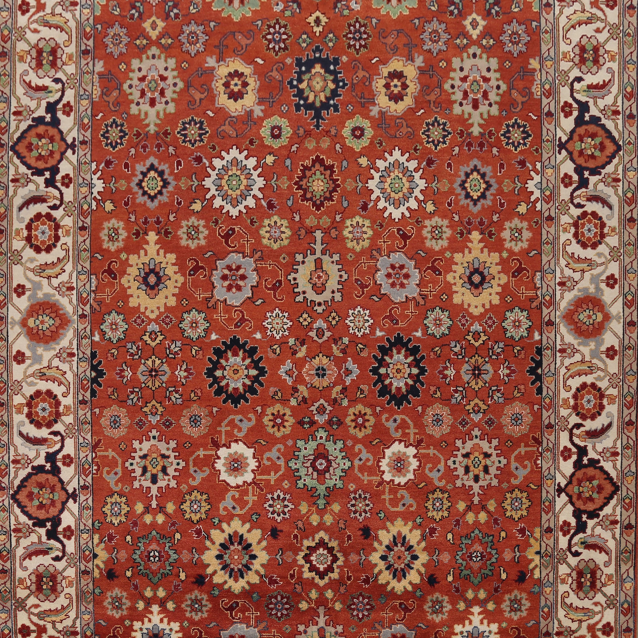 All-Over Floral Heriz Serapi Oriental Area Rug 10x13